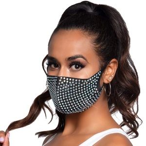 Leg Avenue Coco Rhinestone Fashionable Face Mask